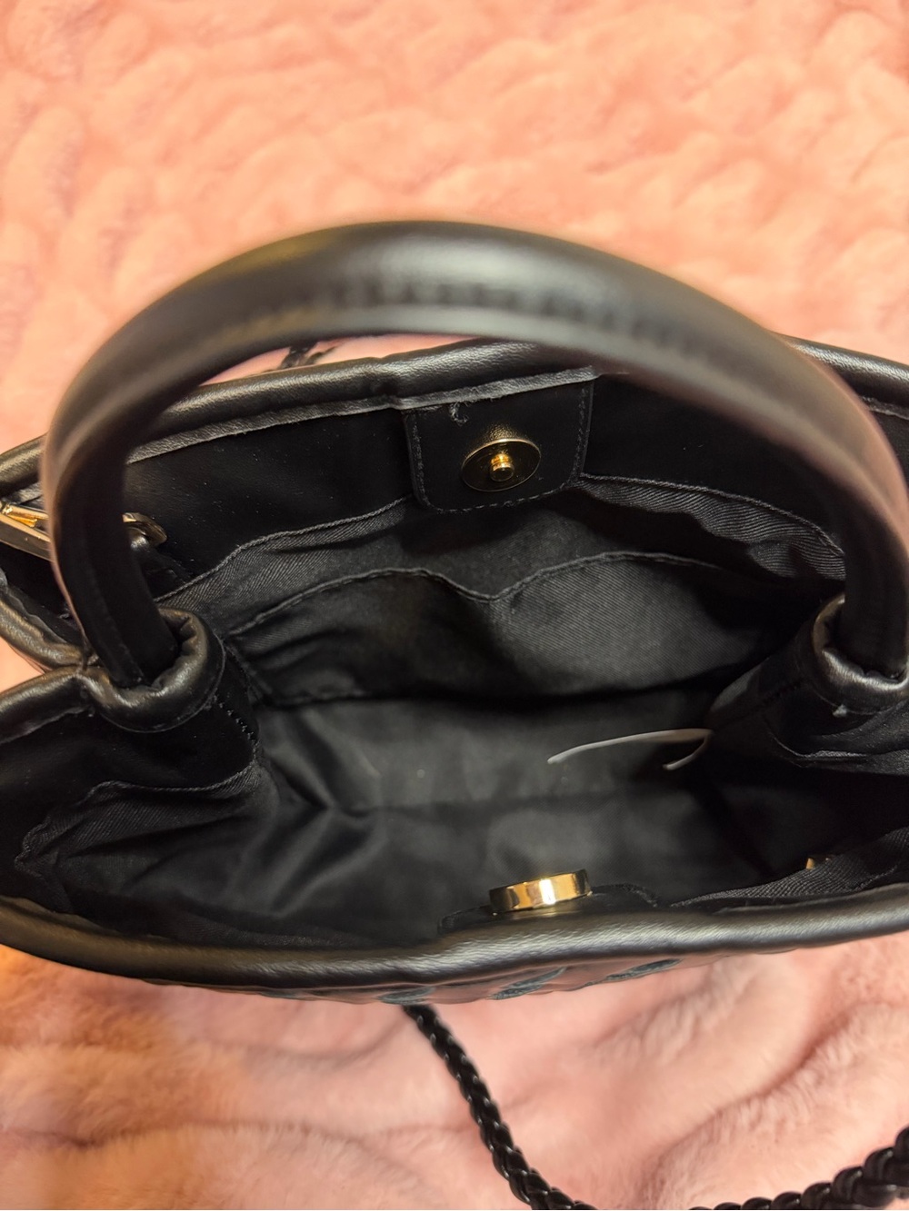 a new day Black Woven Satchel with Gold Hardware - Picture 4 of 4
